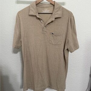 Vineyard Vines Men's Beige Polo Shirt